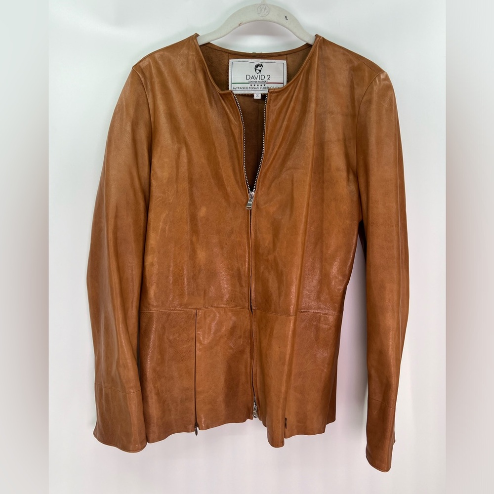 David 2 Leather Factory by Franco Fonati Tan
Genuine Italian Leather Jacket S - Picture 5 of 10
